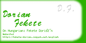 dorian fekete business card